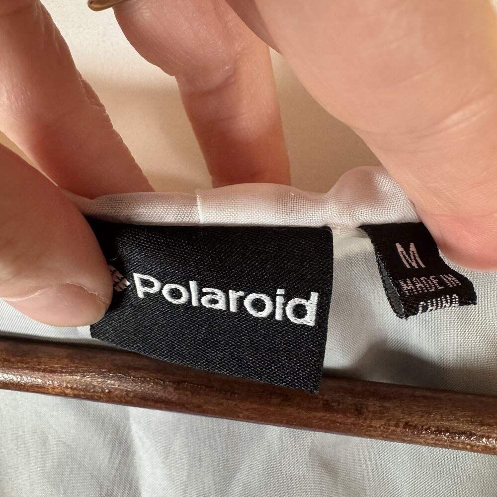 Polaroid Unisex M Hooded Windbreaker Jacket Zip Lightweight Retro Colorful READ - Picture 7 of 14